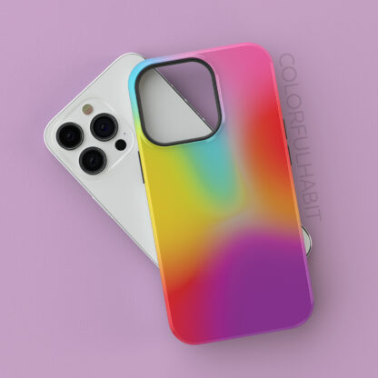 Printable Digital Art Download in a Colorful Abstract Dreamy Design by ColorfulHabit Presented on an iPhone 13 Pro Case