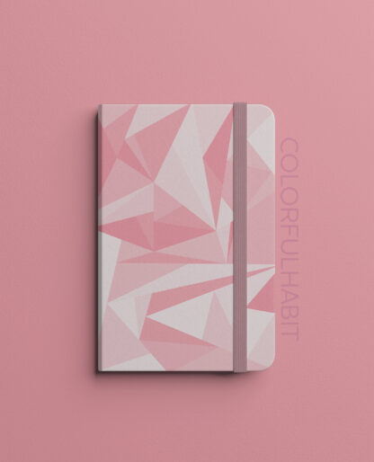 Printable Digital Art Download in a Pink Abstract Geometric Pattern by ColorfulHabit Presented on a Hardcover Book