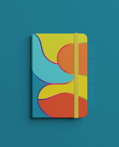 Bold Colorful Abstract Printable Digital Wall Art by ColorfulHabit Presented on a Hardcover Book