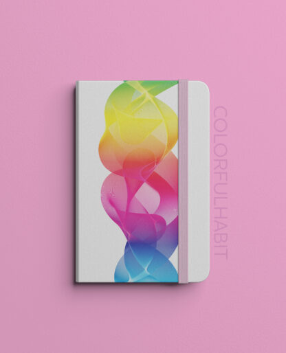 Digital Art Download of a Colorful Abstract Fluid Art Design by ColorfulHabit Presented on a Hardcover Book