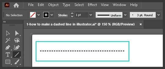Draw Dashed Line in Illustrator