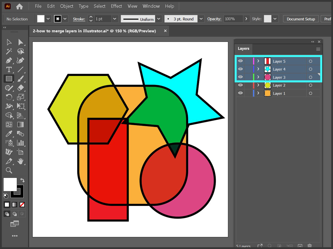 Select Layers in Illustrator