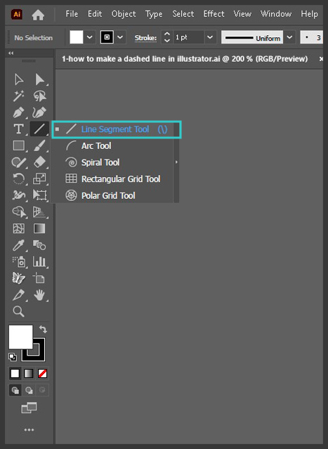 Select Line Segment Tool in Illustrator