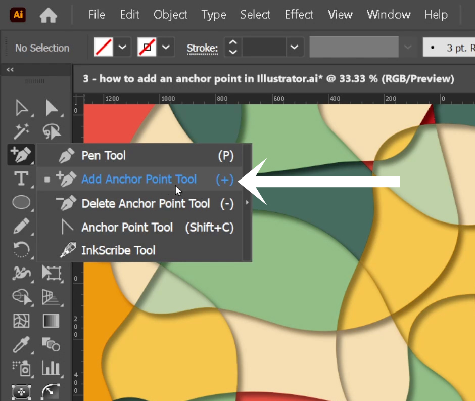 Add Anchor Point Tool in Illustrator