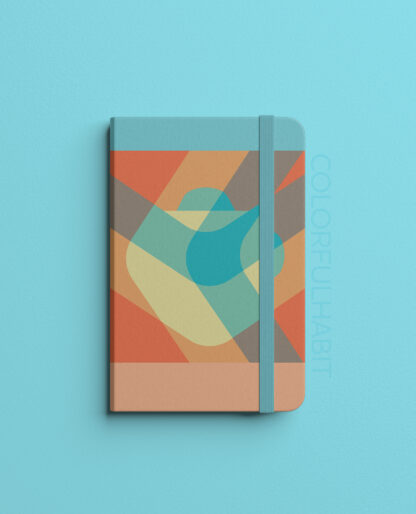 Printable Hard-Edge Abstract Modern Digital Wall Art by ColorfulHabit Presented on a Hardcover Book