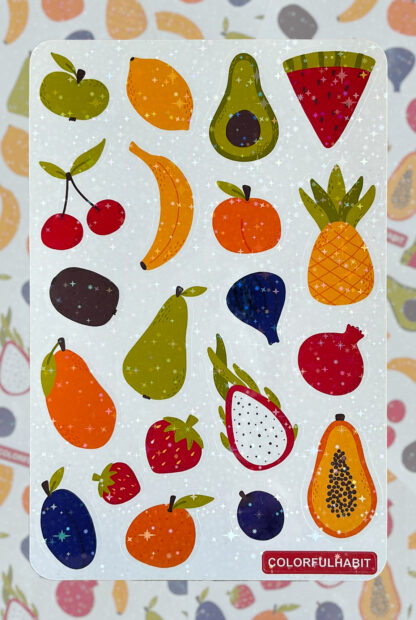 Fruit Holographic Sticker Sheet by ColorfulHabit