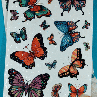 Butterflies Holographic Sticker Sheet by ColorfulHabit GIF