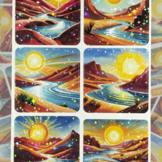 Sun Holographic Sticker Sheet by ColorfulHabit 2