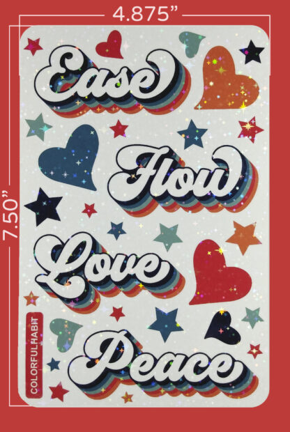 Words Holographic Sticker Sheet Dimensions by ColorfulHabit 2