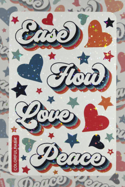 Words Holographic Sticker Sheet by ColorfulHabit 2