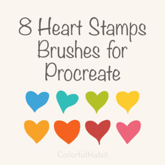 Heart Stamps for Procreate by colorfulhabit