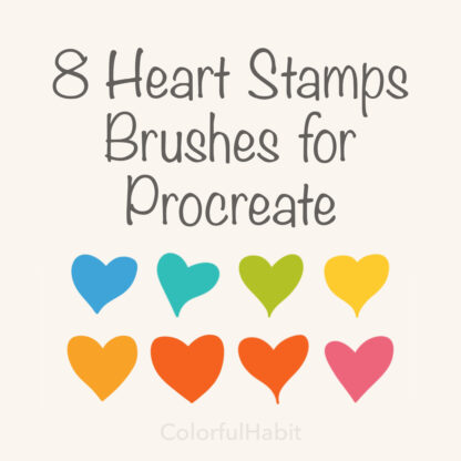 Heart Stamps for Procreate by colorfulhabit