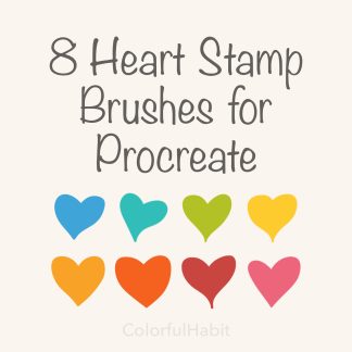 Heart Stamp Brushes for Procreate by ColorfulHabit