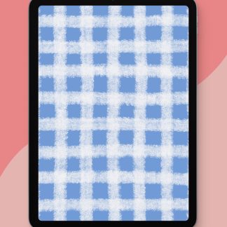 Gingham Seamless Pattern Procreate Brush Displayed on iPad