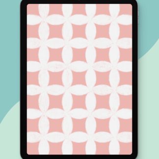 Seamless Geometric Petals Pattern Procreate Brush Displayed on iPad